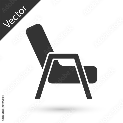 Grey Armchair icon isolated on white background. Vector