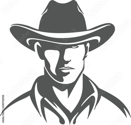 Wild West Cowboy Silhouette Logo