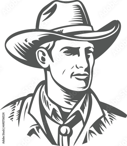 Wild West Cowboy Silhouette Logo