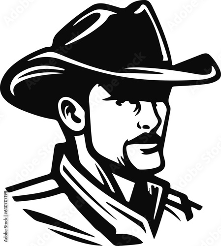 Wild West Cowboy Silhouette Logo
