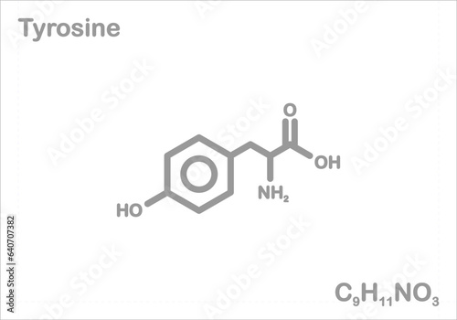 Tyrosine. Simplified structural formula. 