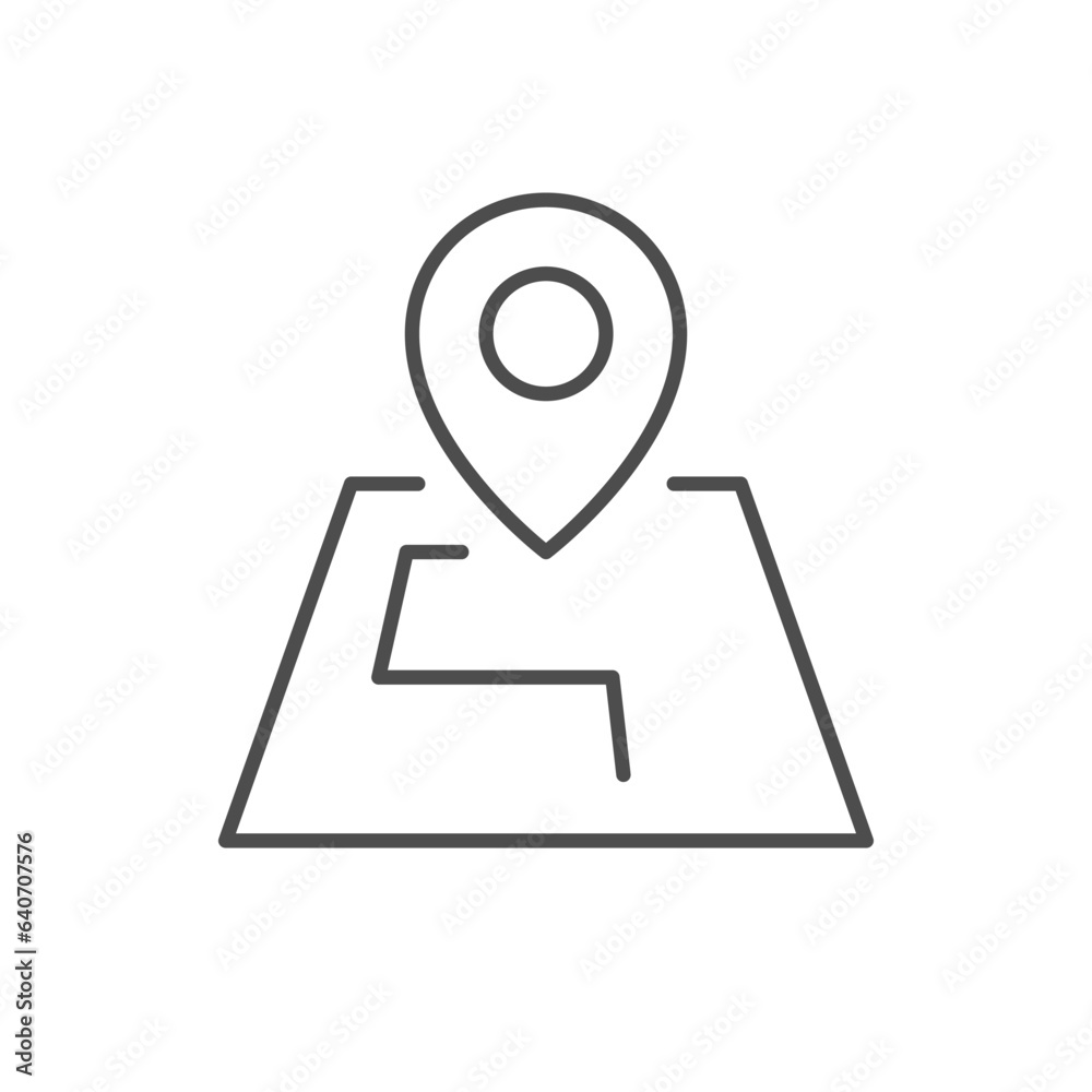 Navigation scheme line outline icon Navigation scheme line outline icon
