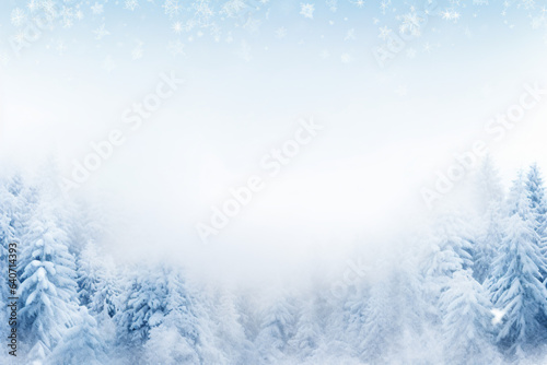 plain white background with a winter theme