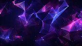3d polygon texture, glitter effect, glow neon line around, Abstract