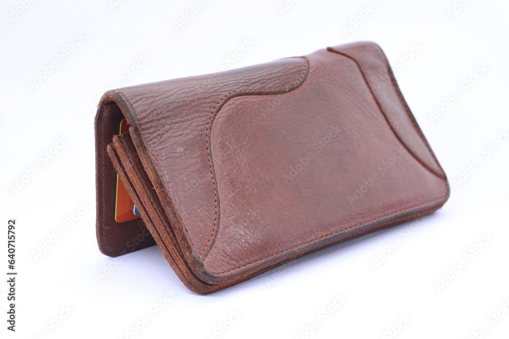 genuine leather wallet isolated on white background genuine leather wallet isolated on white background