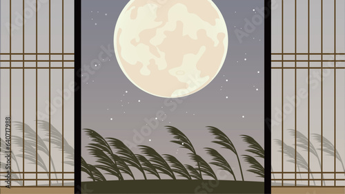 満月の背景素材