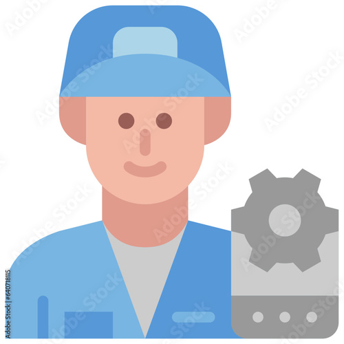 technician flat icon
