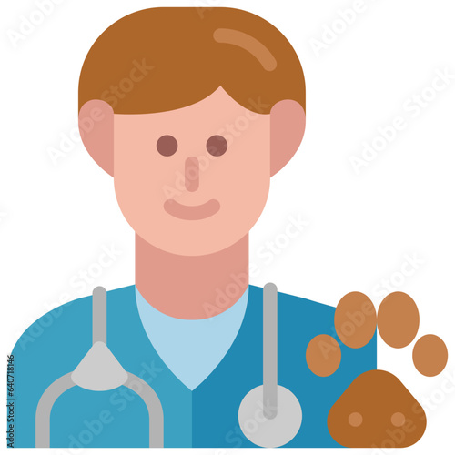 veterinarian flat icon
