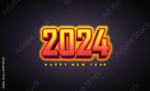 Happy new year 2024 background illustration.