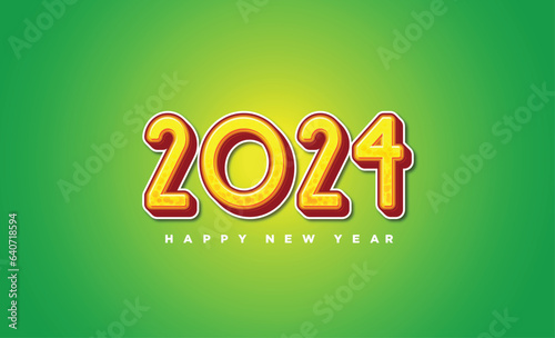 Happy new year 2024 background illustration.