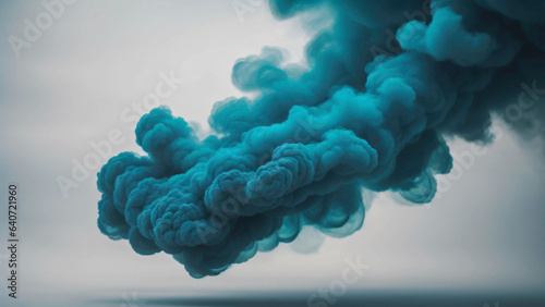 Abstract blue smoke background texture. AI generated.
