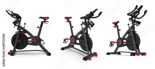 stationary bike on transparent background