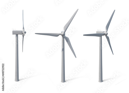 wind turbine on transparent background