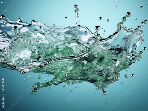 water splash macro close up isolated on white background with clipping path.