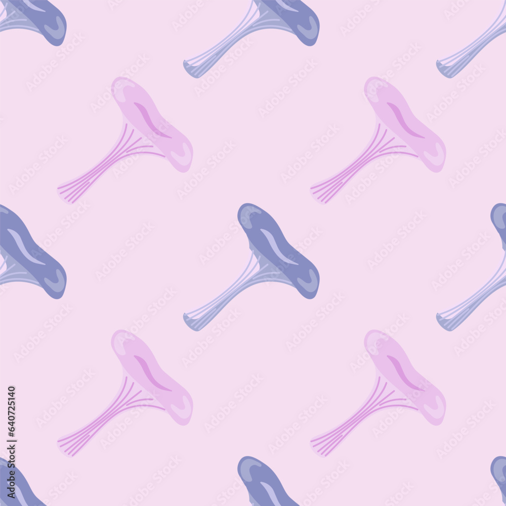 Obraz premium Toadstool mushrooms seamless pattern. Magical fly agaric wallpaper.