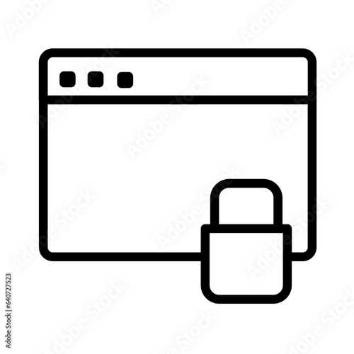 Locked Padlock Seo Outline Icon