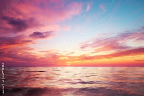 Fotografering artistic dramatic background gradient coastal atlantic dusk blurred nature sunse
