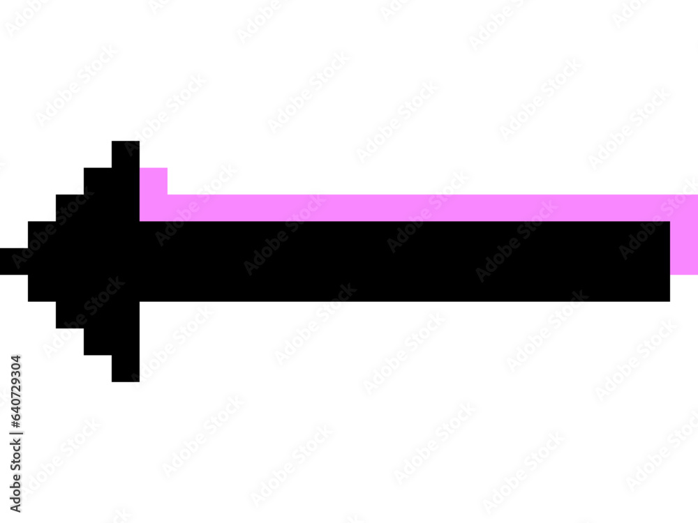 Pixel arrow. Vector illustration. Pixel arrow. Vector illustration.