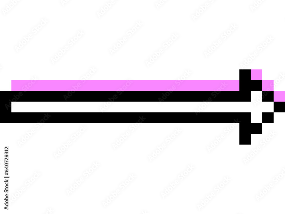 Pixel arrow. Vector illustration. Pixel arrow. Vector illustration.