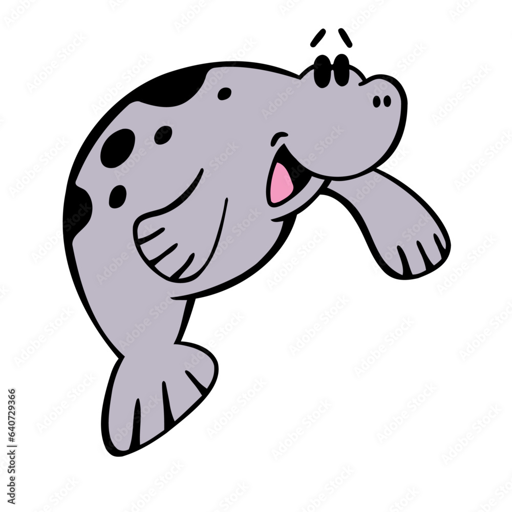 Obraz premium Manatee Cartoon