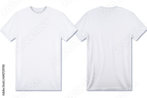 background white t blank view template back front color white shirt