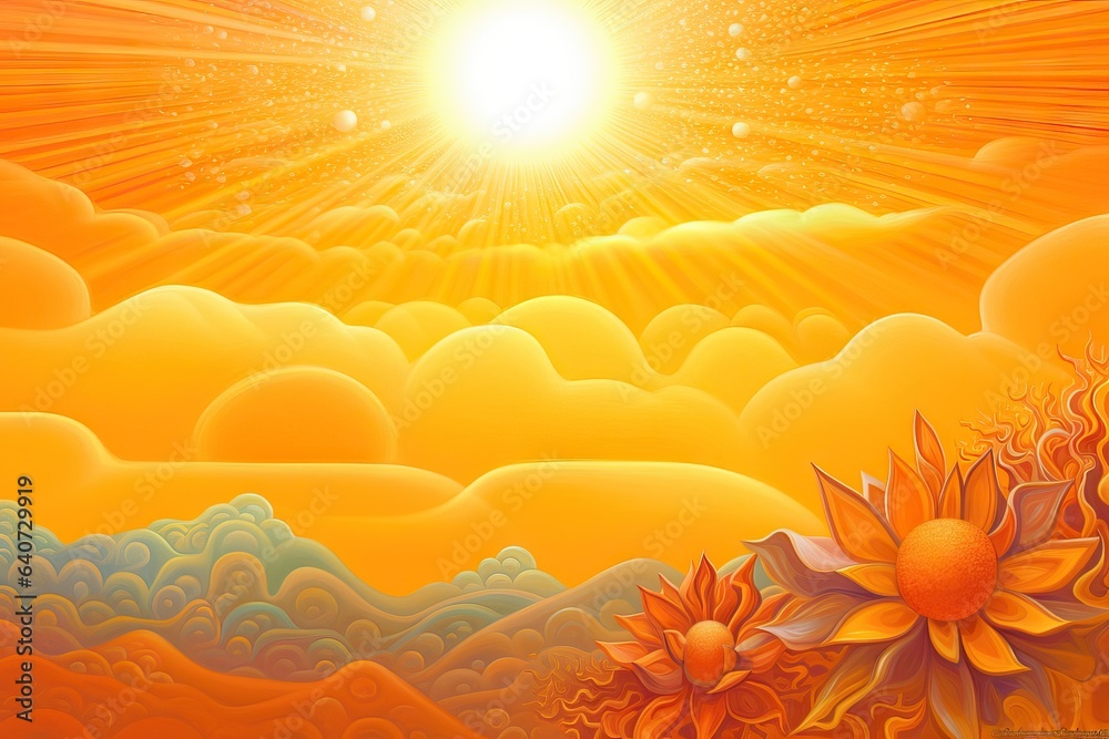 Fototapeta premium natura astratto sfondo il splendente sole estate soleggiato