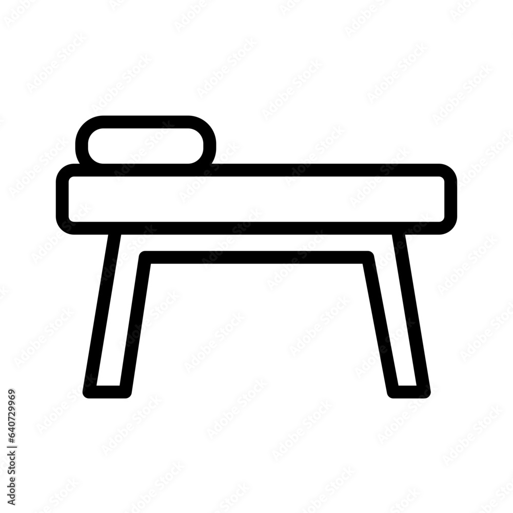 Massage Spa Table Outline Icon Massage Spa Table Outline Icon