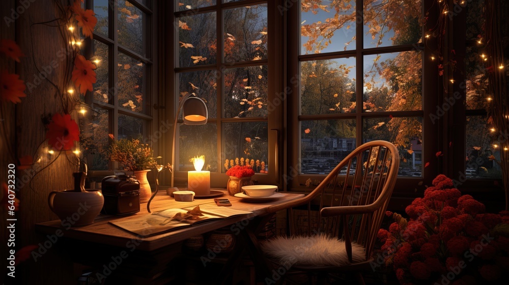 Interior Design of a Modern Bedroom well Lighted in the Style of Autumn Colors. Interior Design of a Modern Bedroom well Lighted in the Style of Autumn Colors.