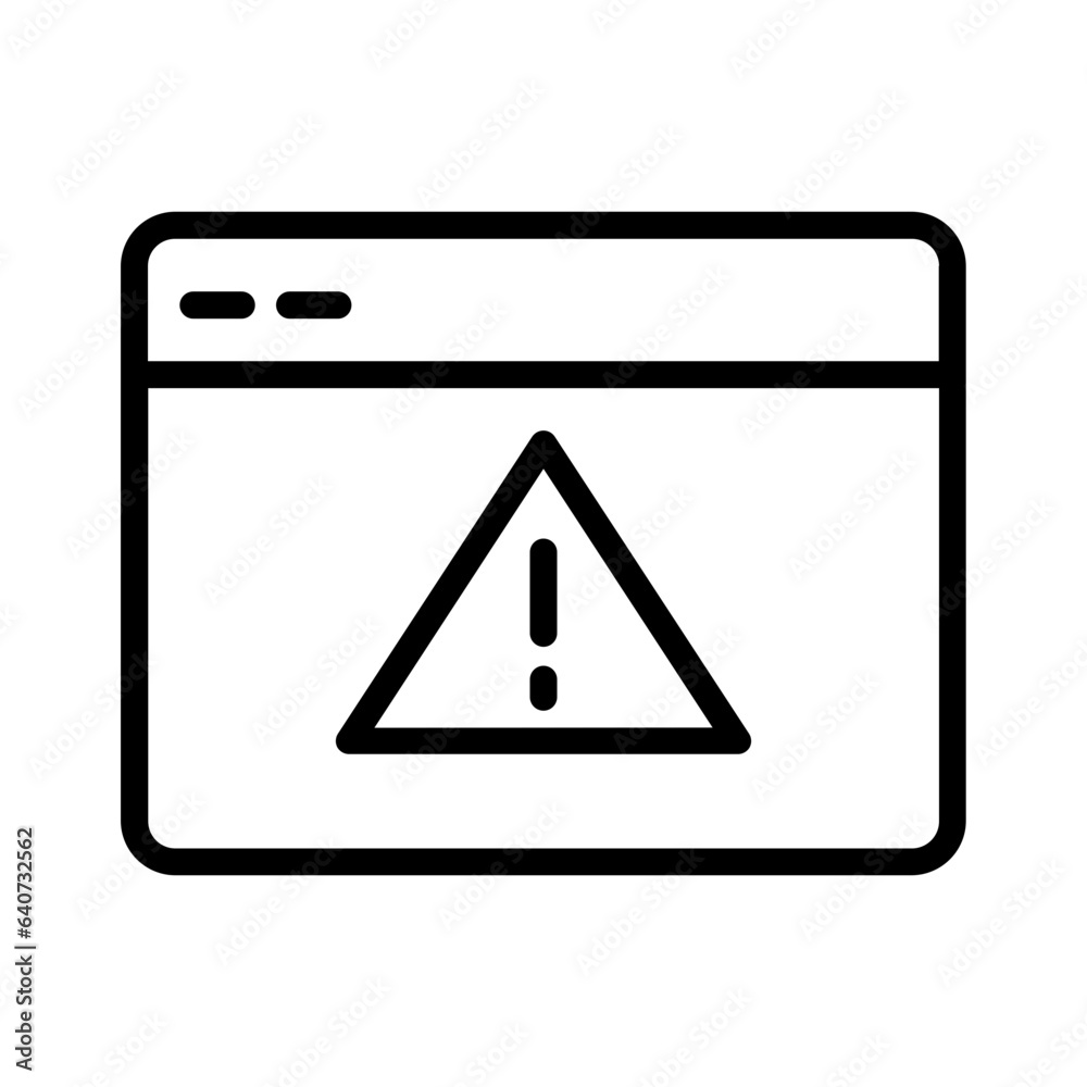 Seo Storage Warning Outline Icon Seo Storage Warning Outline Icon