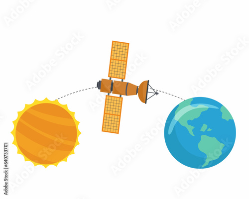 Indian space exploration satellite orbiting the outer space of sun orbit to study the Sun