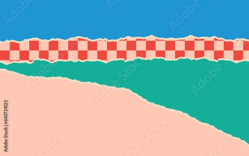 colorful torn paper background with space for text. illustration of ripped paper background vector for banner, poster, greeting cards, website and desktop wallpaper.