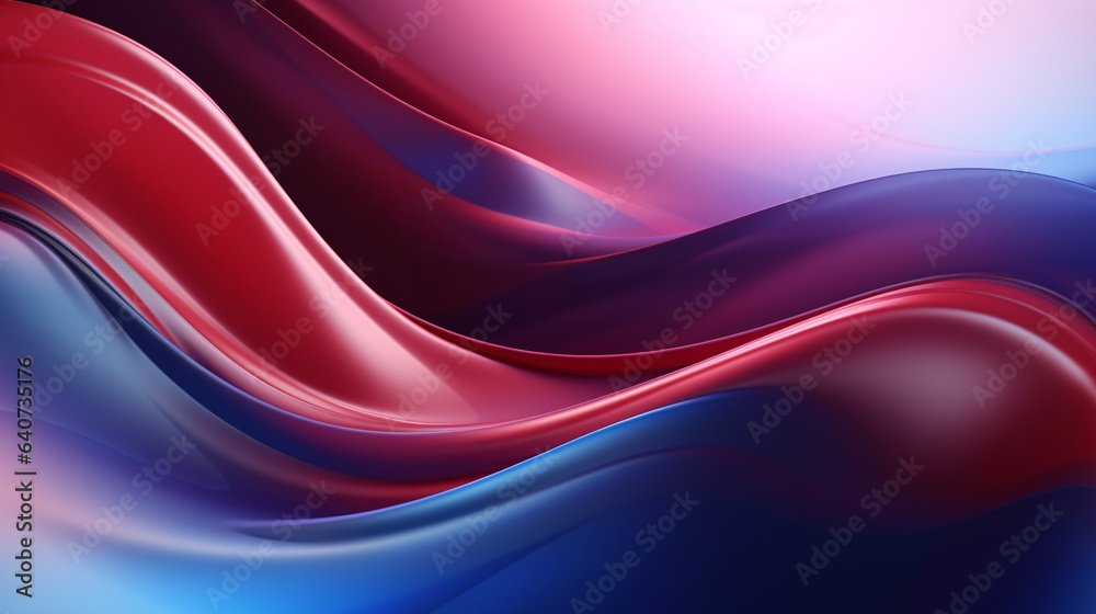 abstract background, gradient, liquid wave, red and blue