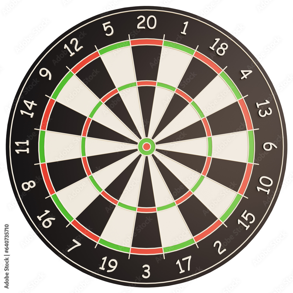 Target for darts on a transparent background. Classic sports equipment as a conceptual 3D illustration. Target for darts on a transparent background. Classic sports equipment as a conceptual 3D illustration.
