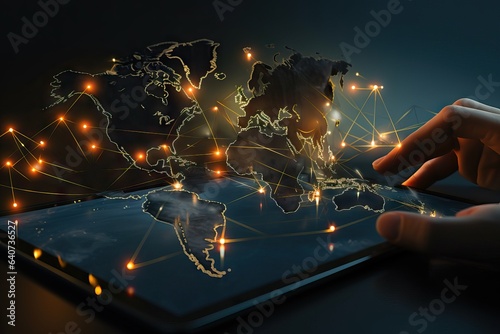 network map world globalization soc business social connected