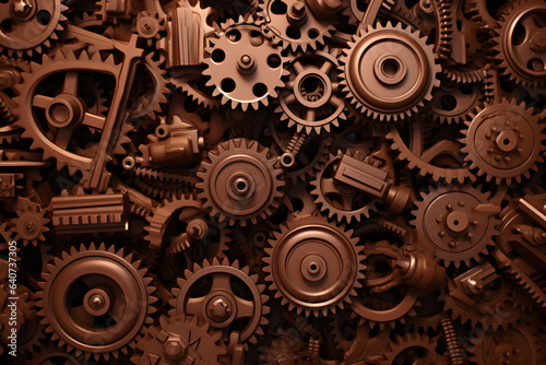 Wallpaper Mural brown color engine gear cool background Torontodigital.ca