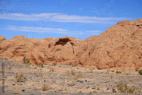 The rock formations in Nemegt canyon, Umnugobi, Mongolia