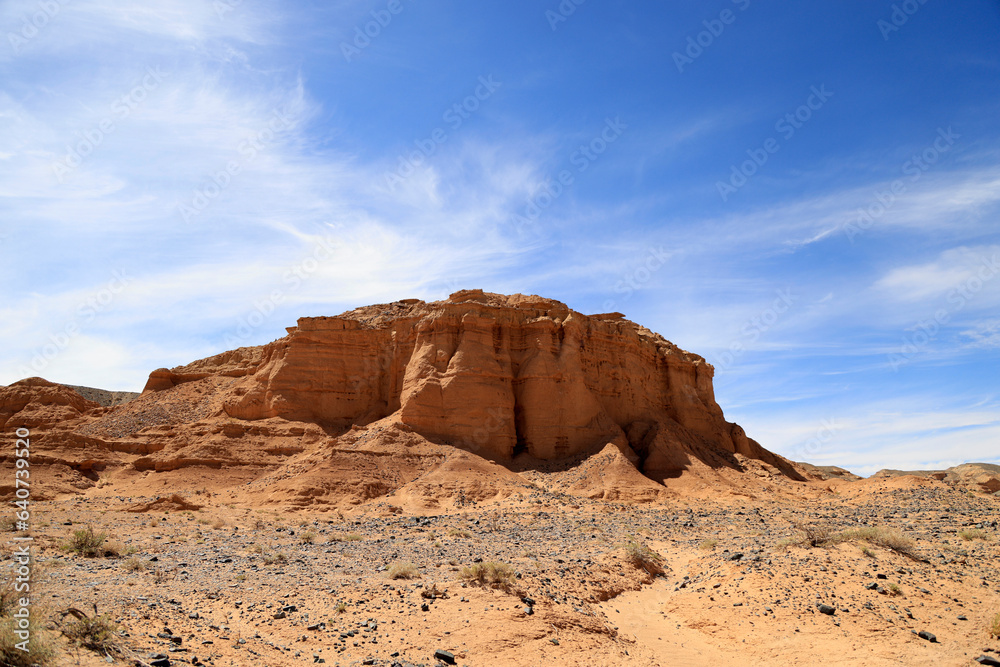The rock formations in Nemegt canyon, Umnugobi, Mongolia