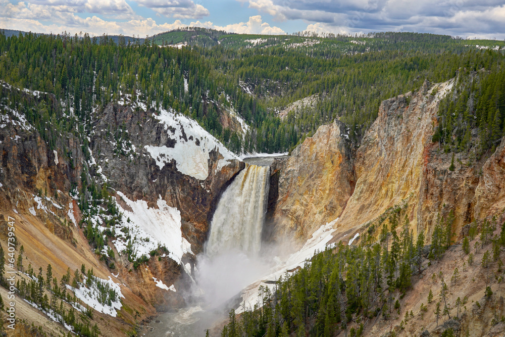 Lower Falls of the Yellowstone River in Grand Canyon of Yellowstone