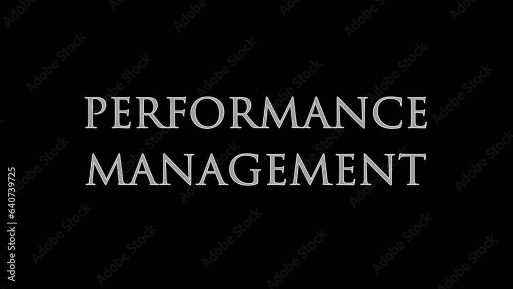 Performance management concept written on black background
Performance management concept written on black background