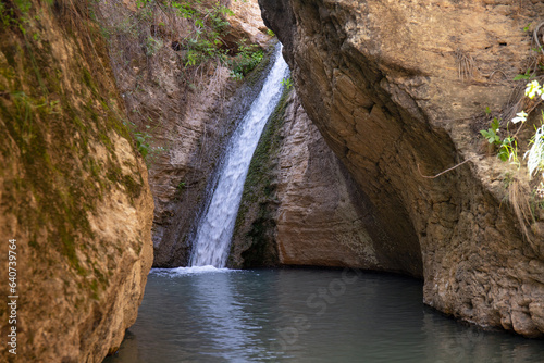 Beautiful waterfall in Sundu village. Azerbaijan.