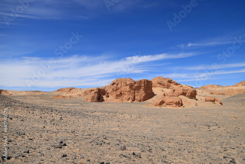 The rock formations in Nemegt canyon, Umnugobi, Mongolia