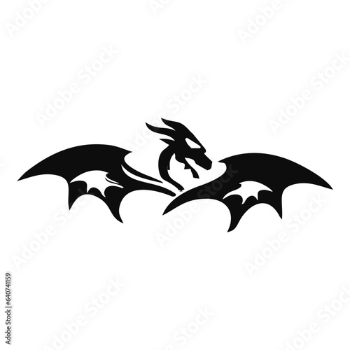 Dragon icon illustration sign symbol. vector