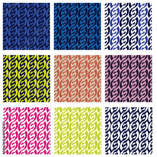 Set of abstract seed design repeating;