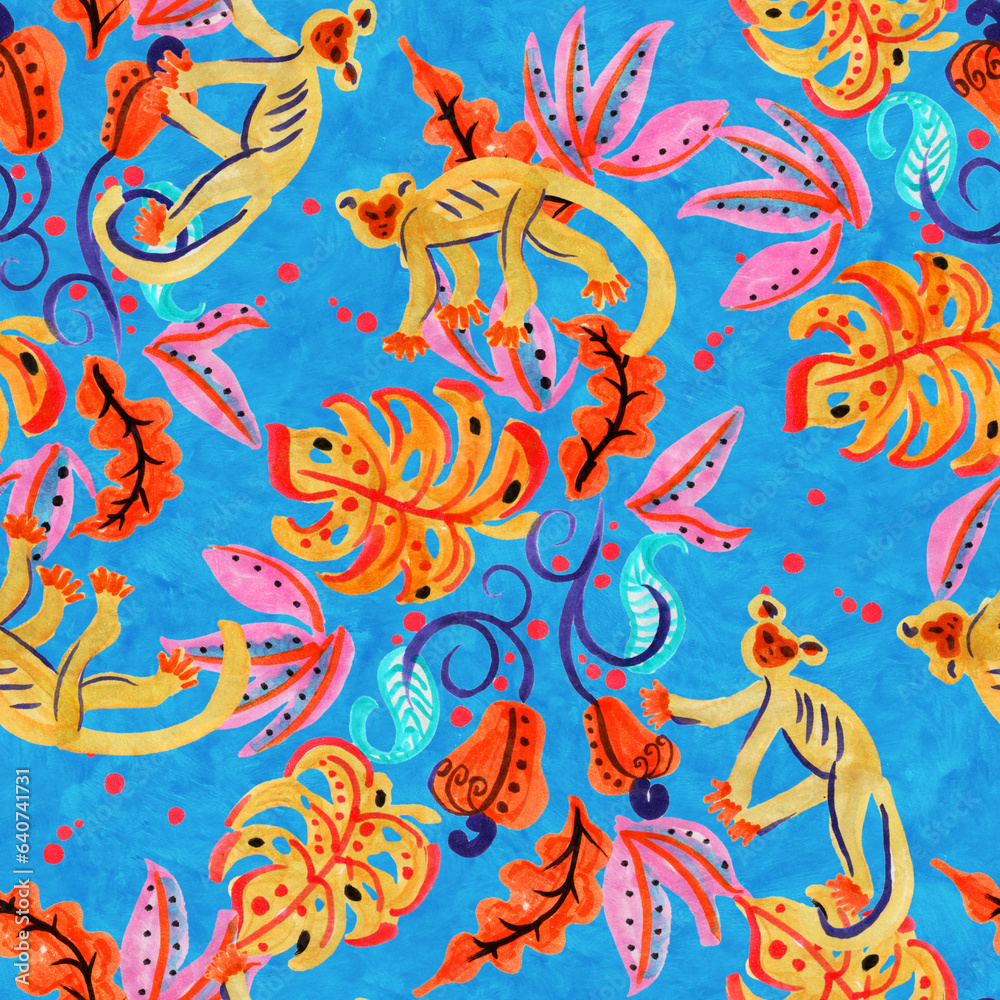 tropical monkey print tropical monkey print