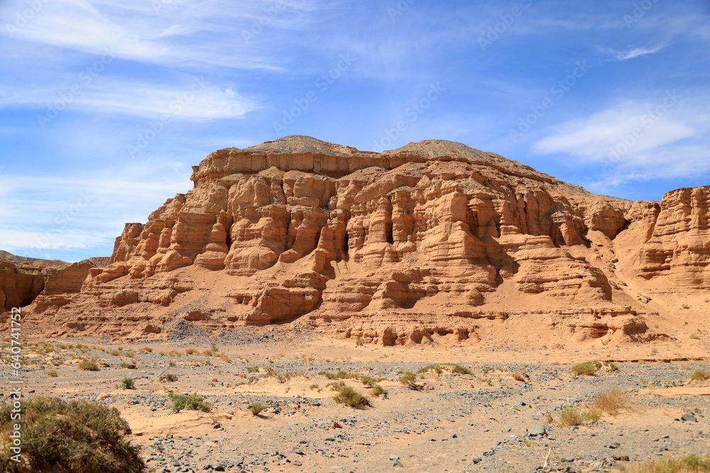 The rock formations in Nemegt canyon, Umnugobi, Mongolia