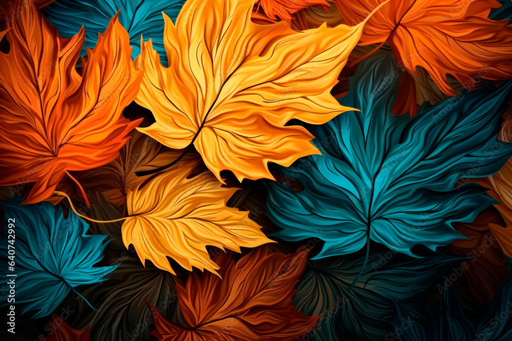 Fondo de pantalla de hojas de otoño.