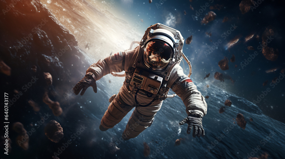 Image of an astronaut on space