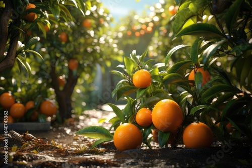 citrus fruit tree with fruits