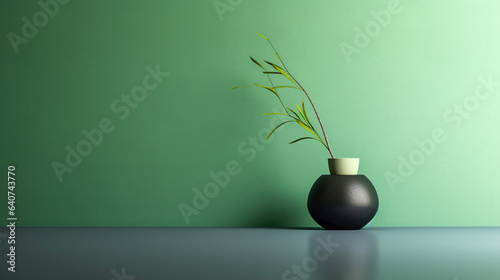 Captivating Minimalism in Green. The Beauty of Green Minimalism. AI Generated