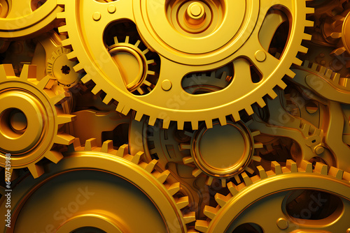 yellow color engine gear cool background, modern industrial background